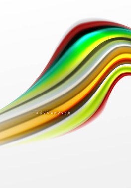 Sıvı sıvı karıştırma renkler konsepti üzerine açık gri renkli, eğri akışı, trendy soyut düzeni şablonu iş veya teknoloji sunu veya web broşür kapak için duvar kağıdı