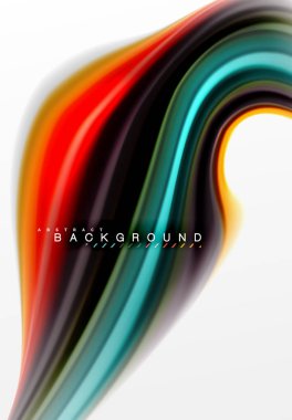 Sıvı sıvı karıştırma renkler konsepti üzerine açık gri renkli, eğri akışı, trendy soyut düzeni şablonu iş veya teknoloji sunu veya web broşür kapak için duvar kağıdı