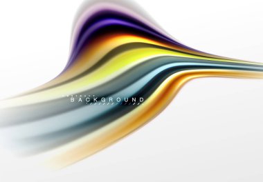 Sıvı sıvı karıştırma renkler konsepti üzerine açık gri renkli, eğri akışı, trendy soyut düzeni şablonu iş veya teknoloji sunu veya web broşür kapak için duvar kağıdı