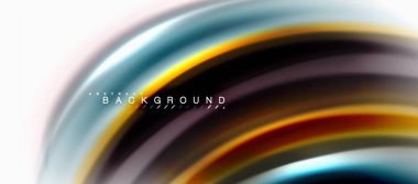 Sıvı sıvı karıştırma renkler konsepti üzerine açık gri renkli, eğri akışı, trendy soyut düzeni şablonu iş veya teknoloji sunu veya web broşür kapak için duvar kağıdı