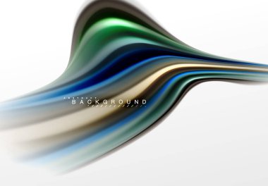 Sıvı sıvı karıştırma renkler konsepti üzerine açık gri renkli, eğri akışı, trendy soyut düzeni şablonu iş veya teknoloji sunu veya web broşür kapak için duvar kağıdı