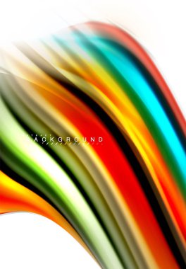 Sıvı sıvı karıştırma renkler konsepti üzerine açık gri renkli, dalga ve girdap eğrisi akışı satır, trendy soyut düzeni şablonu iş sunumu, app duvar kağıdı başlık sayfası, poster veya duvar kağıdı için