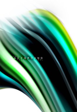 Sıvı sıvı karıştırma renkler konsepti üzerine açık gri renkli, dalga ve girdap eğrisi akışı satır, trendy soyut düzeni şablonu iş sunumu, app duvar kağıdı başlık sayfası, poster veya duvar kağıdı için