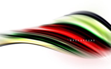 Sıvı sıvı karıştırma renkler konsepti üzerine açık gri renkli, dalga ve girdap eğrisi akışı satır, trendy soyut düzeni şablonu iş sunumu, app duvar kağıdı başlık sayfası, poster veya duvar kağıdı için