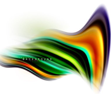 Sıvı sıvı karıştırma renkler konsepti üzerine açık gri renkli, dalga ve girdap eğrisi akışı satır, trendy soyut düzeni şablonu iş sunumu, app duvar kağıdı başlık sayfası, poster veya duvar kağıdı için