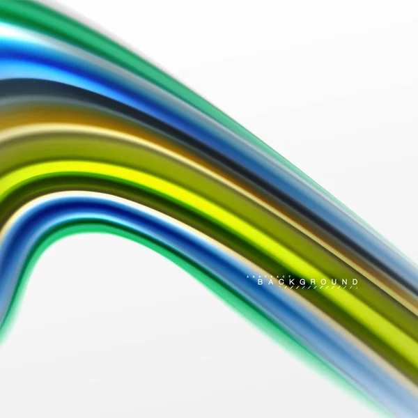 Концепция смешивания жидкостной жидкости цветов на светло-сером фоне, кривой потока, модный абстрактный шаблон макета для бизнес-презентации или технологии или веб-обложки брошюры, обои — стоковый вектор