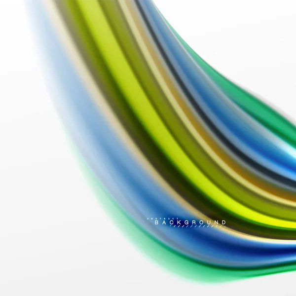 Liquide liquide mélange concept de couleurs sur fond gris clair, flux courbe, modèle de mise en page abstrait à la mode pour la présentation d'affaires ou de la technologie ou couverture de brochure Web, papier peint — Image vectorielle