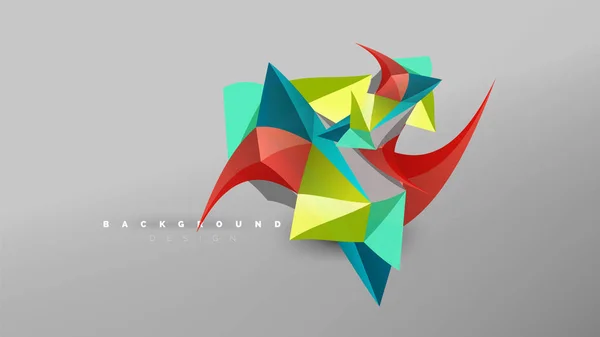 Fondo abstracto: composición geométrica de la forma del estilo de origami, concepto triangular de diseño de poli bajo. Colorida ilustración minimalista de moda — Vector de stock