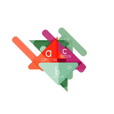 Üçgen veri görselleştirme tasarım, seçenek Infographic düzen