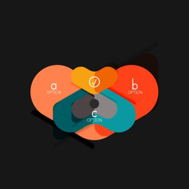 Düz tasarım geometrik infographics, ok şekli vektör etiket veya etiket, Fiyat etiketleri, promosyon rozet, simgesi tasarım, kağıt tarzı düzeni verileri grafik görselleştirme adım adım süreci için için teklif