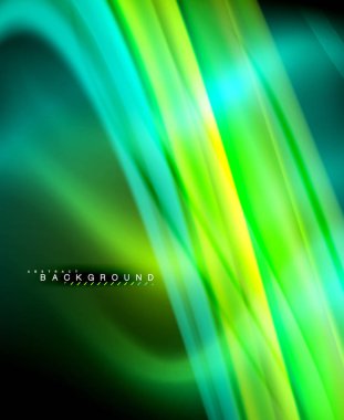 Neon holografik sıvı renkli dalga web, duvar kağıdı, desen, doku ve arka plan için