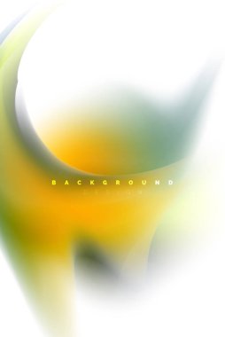 Holografik akışkan akışı, renkli sıvı karıştırma renkler hareket kavramı renkler. Vektör çizim