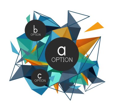 Vektör üçgen arka plan, düşük poli kavramı