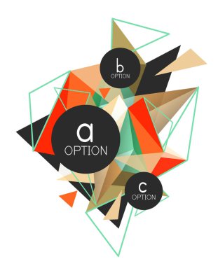 Vektör üçgen arka plan, düşük poli kavramı