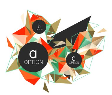 Vektör üçgen arka plan, düşük poli kavramı