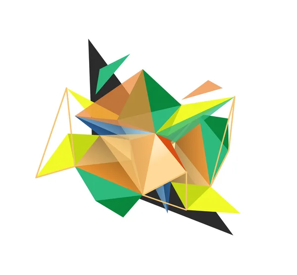 ベクトルの三角形の抽象的な背景、低ポリ コンセプト — ストックベクタ