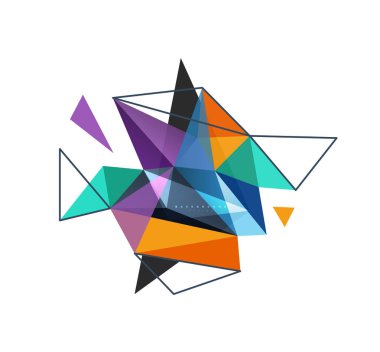 Vektör üçgen arka plan, düşük poli kavramı