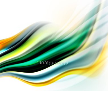 Sıvı sıvı karıştırma renkler konsepti üzerine açık gri renkli, dalga ve girdap eğrisi akışı satır, trendy soyut düzeni şablonu iş sunumu, app duvar kağıdı başlık sayfası, poster veya duvar kağıdı için