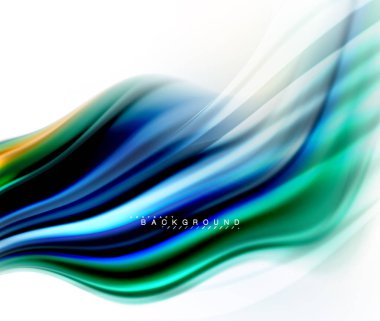 Sıvı sıvı karıştırma renkler konsepti üzerine açık gri renkli, dalga ve girdap eğrisi akışı satır, trendy soyut düzeni şablonu iş sunumu, app duvar kağıdı başlık sayfası, poster veya duvar kağıdı için