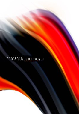 Sıvı sıvı karıştırma renkler konsepti üzerine açık gri renkli, dalga ve girdap eğrisi akışı satır, trendy soyut düzeni şablonu iş sunumu, app duvar kağıdı başlık sayfası, poster veya duvar kağıdı için