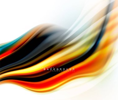 Sıvı sıvı karıştırma renkler konsepti üzerine açık gri renkli, dalga ve girdap eğrisi akışı satır, trendy soyut düzeni şablonu iş sunumu, app duvar kağıdı başlık sayfası, poster veya duvar kağıdı için