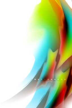 Holografik akışkan akışı, renkli sıvı karıştırma renkler hareket kavramı renkler