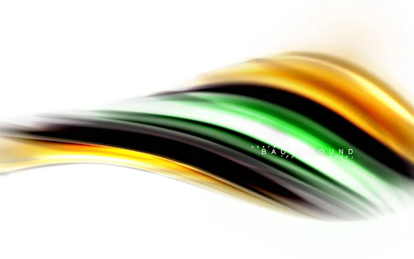Концепція рідинного змішування кольорів на світло-сірому фоні, лінія потоку хвиль і вихрових кривих, модний абстрактний шаблон компонування для презентації бізнесу, банер шпалер, плакат або шпалери — стоковий вектор