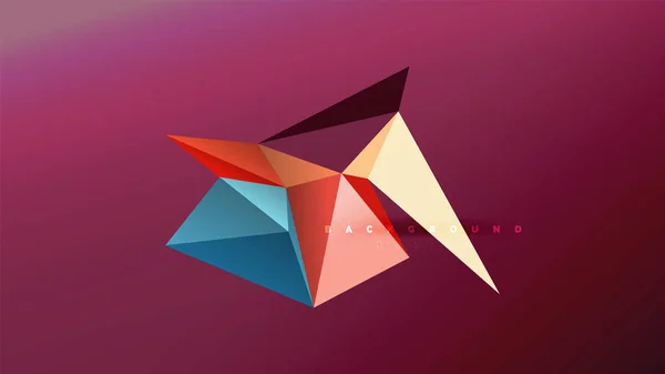 Abstrakten Hintergrund - geometrische Origami-Stil Formzusammensetzung, dreieckige Low-Poly-Design-Konzept. bunte trendige minimalistische Illustration — Stockvektor