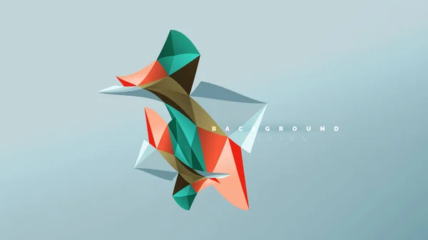 Tło - geometryczne origami styl kształtu kompozycji, trójkątne low poly projekt koncepcyjny. Kolorowy, modny ilustracja minimalistyczny — Wektor stockowy