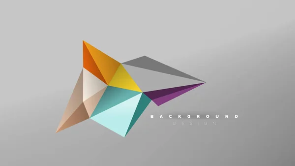 Abstrakten Hintergrund - geometrische Origami-Stil Formzusammensetzung, dreieckige Low-Poly-Design-Konzept. bunte trendige minimalistische Illustration — Stockvektor