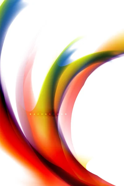 Holografisk vätska färger flöde, färgglada flytande blandning färger motion koncept — Stock vektor