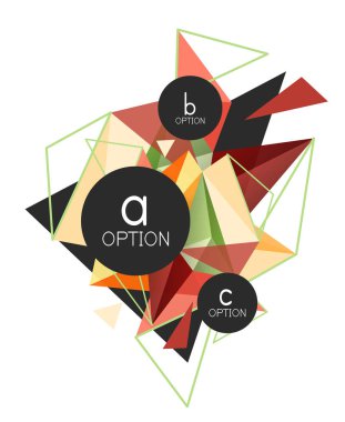 Vektör üçgen arka plan, düşük poli kavramı