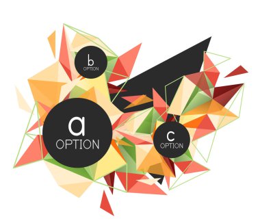 Vektör üçgen arka plan, düşük poli kavramı