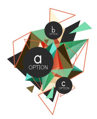 Vektör üçgen arka plan, düşük poli kavramı