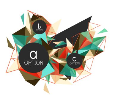 Vektör üçgen arka plan, düşük poli kavramı