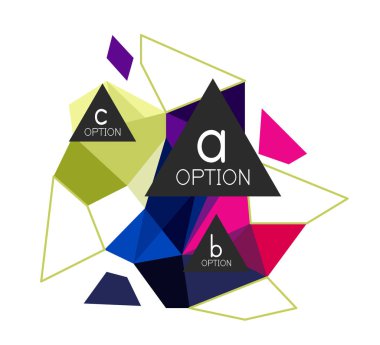 Geometrik üçgen infographics