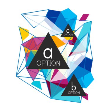 Geometrik üçgen infographics