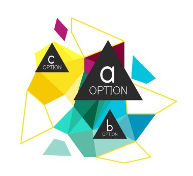 Geometrik üçgen infographics