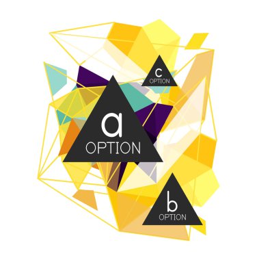 Geometrik üçgen infographics