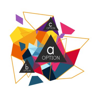 Geometrik üçgen infographics