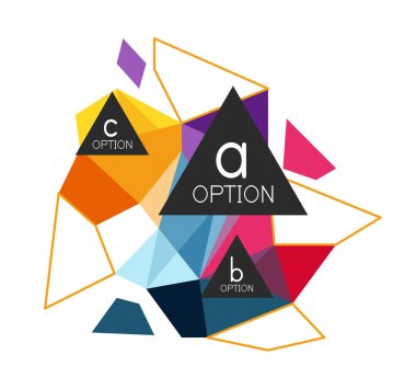 Geometrik üçgen infographics