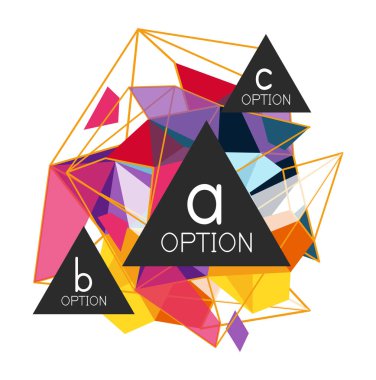 Geometrik üçgen infographics