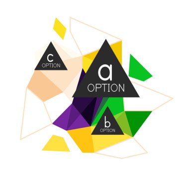 Geometrik üçgen infographics