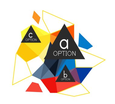 Geometrik üçgen infographics