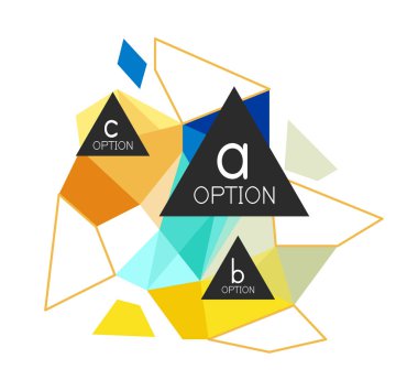 Geometrik üçgen infographics