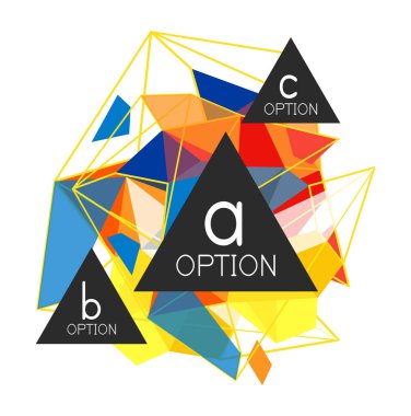 Geometrik üçgen infographics