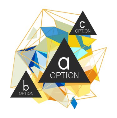 Geometrik üçgen infographics