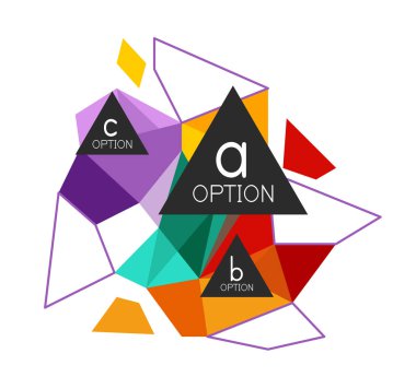 Geometrik üçgen infographics