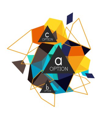 Geometrik üçgen infographics