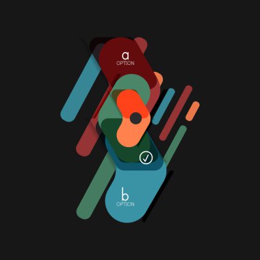 Düz tasarım geometrik infographics, ok şekli vektör etiket veya etiket, Fiyat etiketleri, promosyon rozet, simgesi tasarım, kağıt tarzı düzeni verileri grafik görselleştirme adım adım süreci için için teklif